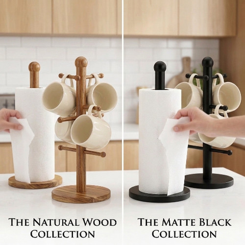 Wooden mug hanging display - mug,