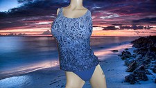 NWT GIDEON OBERSON 2 pc TANKINI Bandanna Paisley BATHING SUIT Swimsuit SET - 12
