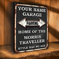Morris traveller parking - morris, sign