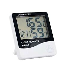 Digital LCD Thermometer Indoor Room Temperature Hygrometer Humidity Meter Clock
