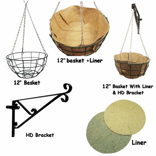 Wire hanging baskets inch - baskets, 12"