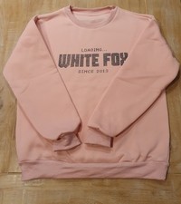 White Fox Jumper REPLICA Women's Size 8 Oversized Pink