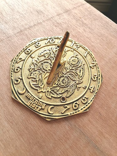 Brass sundial morning - brass, glory