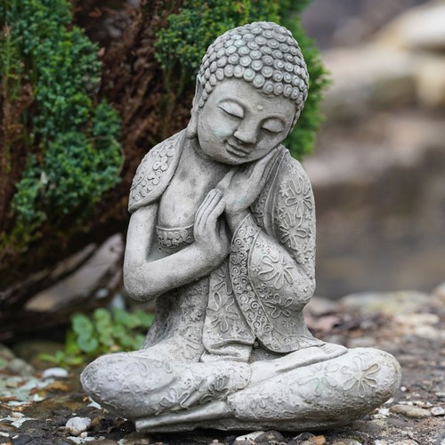 Peaceful buddha stone statue - peaceful,