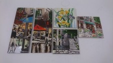 Set of 5 Decorative Ceramic Wall Tiles Parisian & Floral Designs Collectable
