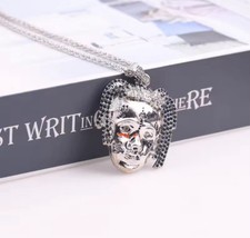 SILVER Rapper XXXTentacion Chain Necklace Hiphop Iced Out Jewellery UK POSTAGE