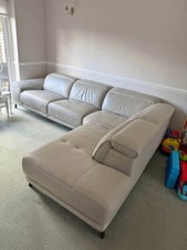 Ivory/Beige Reclining Leather