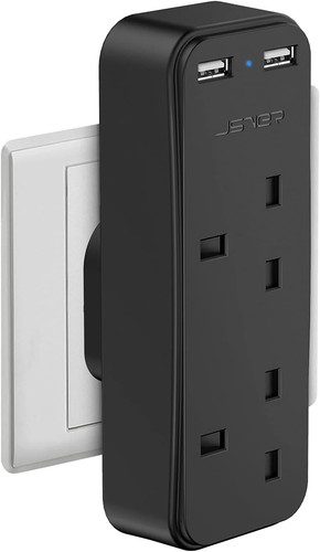 Double plug adapter with - double,