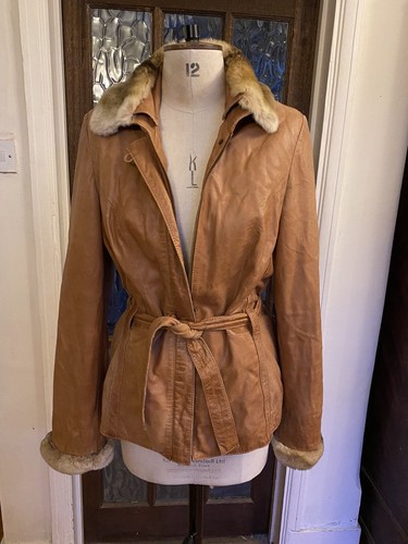 Vintage bison leather fur - bison,