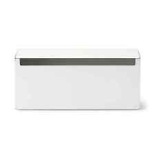 MUJI Steel Storage Box Flap White Gray W32xD10xH14cm 44596654 From Japan