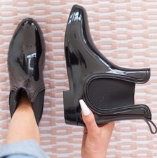 LADIES WOMENS FLAT ANKLE WELLINGTON WELLIES SNOW RAIN CHELSEA BOOTS SHOES SIZE