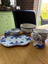 Selection Of Vintage Blue & White China Some Delft