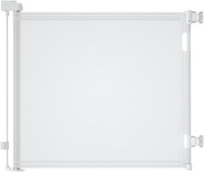 Retractable Kids or Pets Gate,33” Tall, Extends to 55” Wide, White - Auction