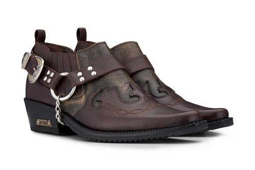 Men leather cowboy shoes - men's,