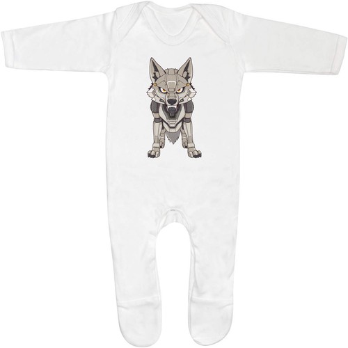 Mechanical wolf baby romper - 'mechanical,