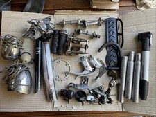 Job Lot 2 Vintage Bicycle Parts Pump Lamps Derailleurs Etc Etc Please See Pics