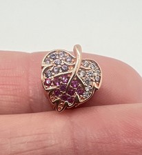Pink Purple Leaf Rose Gold pl