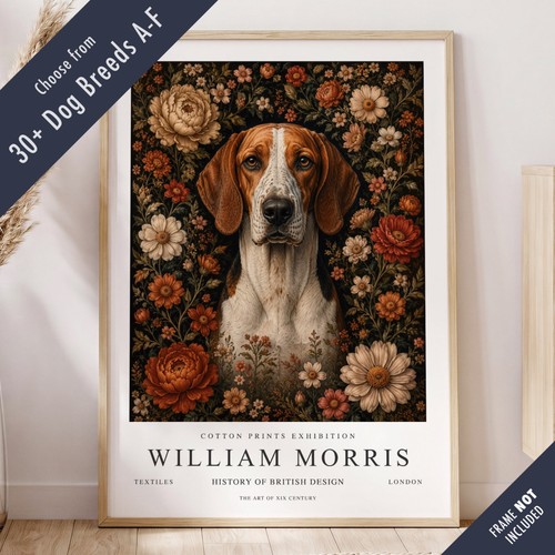 William morris style dog - william,