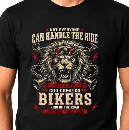 Lion biker shirt god - biker, created