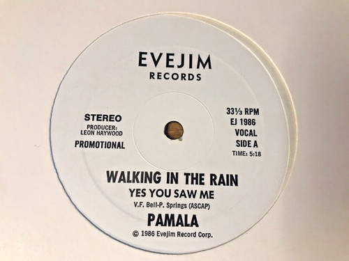 Pamela walking the rain yes - in,