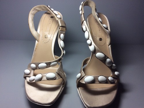 Women beige satin - satin, celine