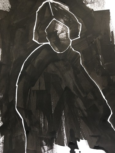 Original signed ink sketch - signed,