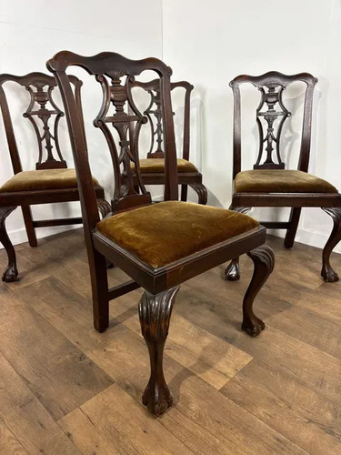 Victorian set four mahogany - victorian,