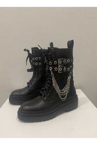New zara black leather - black,