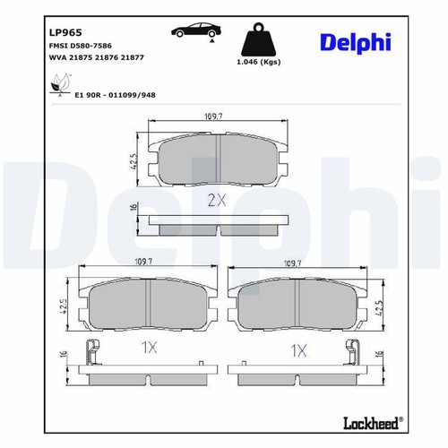Disc brake pad - brake, set