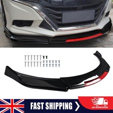 Gloss Black + Red Front Bumper