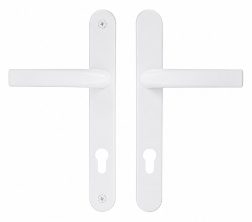 Upvc door handle white sprung - upvc,