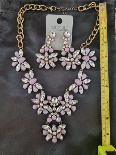 Statement necklace purple - statement, and