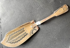 1821  PAUL STORR Sterling Silver Fiddle Thread & Shell Pattern Fish Slice - 185g
