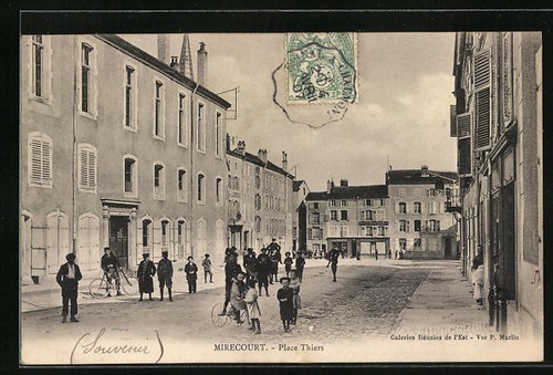 Old postcard mirecourt place - postcard,