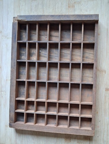 Printers wooden type tray - wooden, 36.5