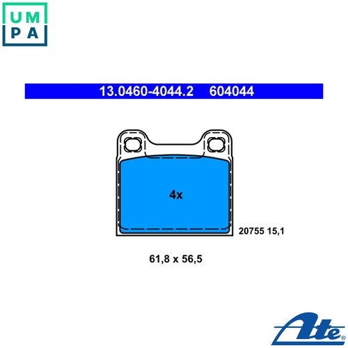 Brake pad set disc - disc,