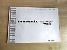 Marantz PM6003 Amplifier Amp User Guide Manual