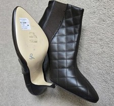 Hobbs brown leather quilted ankle boots with pointed toe size 5 BRAND NEW £239