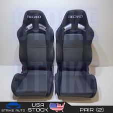 Recaro Style Suede Black Cloth