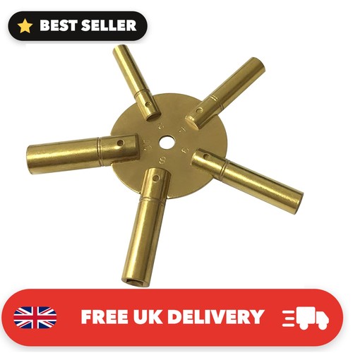Gold brass clock keys - gold, 2-10
