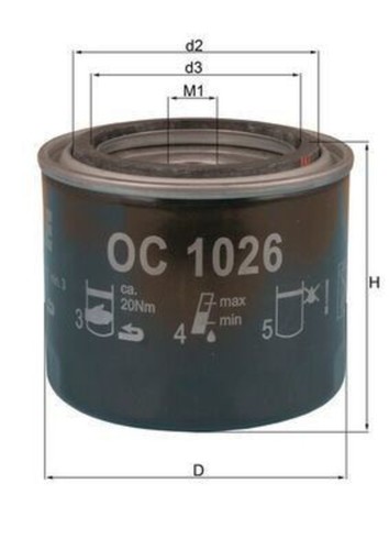 Oil filter mahle - filter, fits