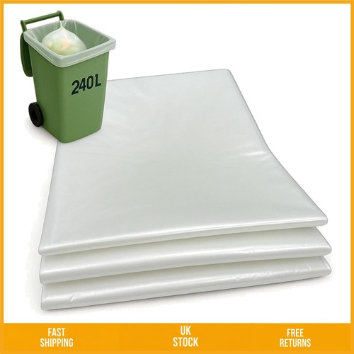 Heavy duty clear wheelie - clear, bin