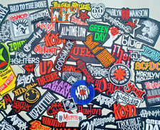 Music Embroidered Transfer Band Patches for Clothes Sew/Iron on Patch Rock Metal