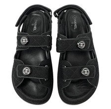 chanel black quilted cloth dad