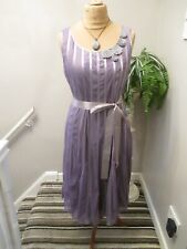 BEAUTIFUL JACQUES VERT PURPLE AND GREY DRESS SIZE 14