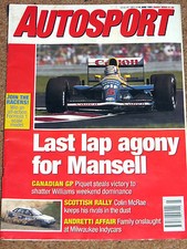 Autosport 6 June 1991* CANADIAN GP -ACROPOLIS & SCOTTISH RALLY-MCLAREN M15 & M16