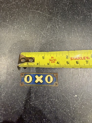 Vintage tin plate - sign., oxo