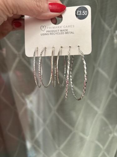 Primark silver hoop earrings
