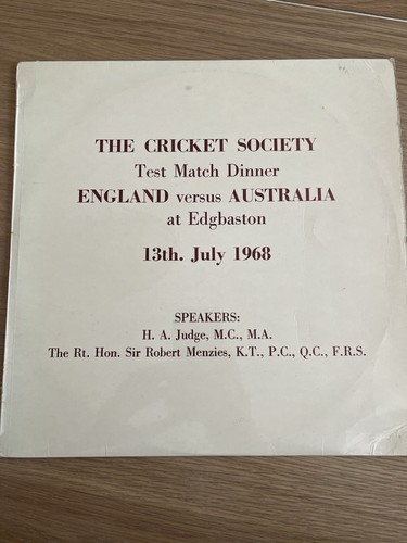 The cricket society - cricket, test