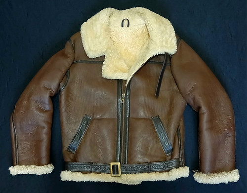 Vgc sheepskin bomber - vgc,